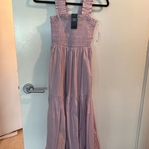 NWT Abercrombie & Fitch smocked maxi Dress w pockets